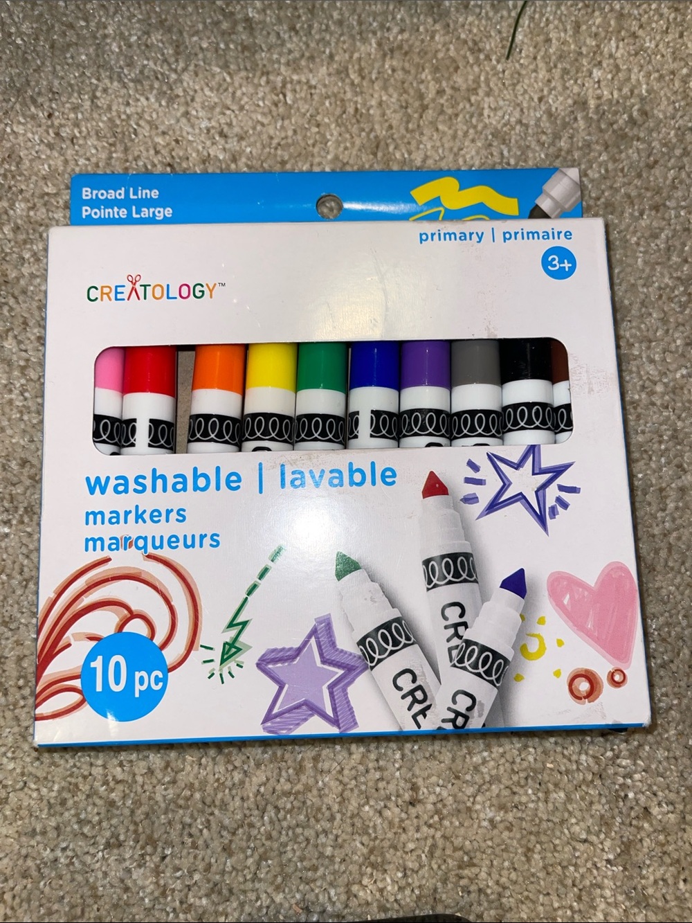 Washable Markers - Primary Colors - 10 Pack NWT
